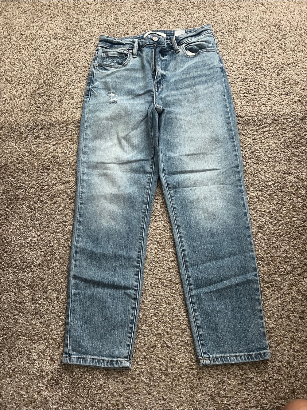 eunina Men's Straight Light Blue Jeans